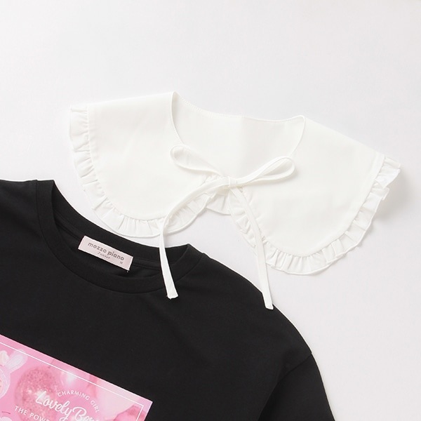 抗菌防臭】ベリエちゃんビッグカラー半袖Tシャツ(M(150) 黒): ジュニア