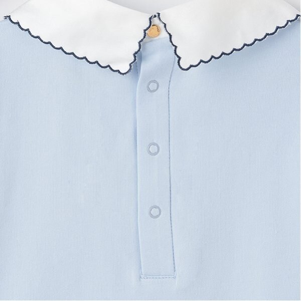 トドラー スカラップカラーカットソー(110cm オフ ホワイト): キッズ