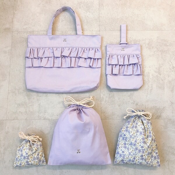 Narumiya Online ナルミヤ オンラインの公式通販サイトフリルレッスンバッグ F ラベンダー キッズ