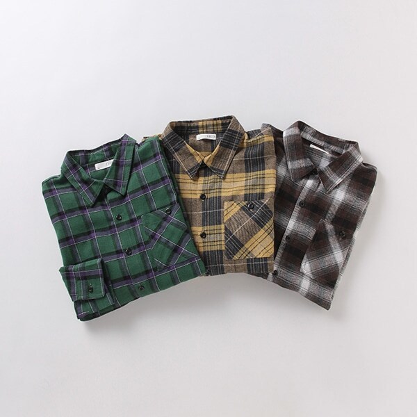 Narumiya Online ナルミヤ オンラインの公式通販サイト Youth ネルチェックシャツ 140 カラシ ジュニア