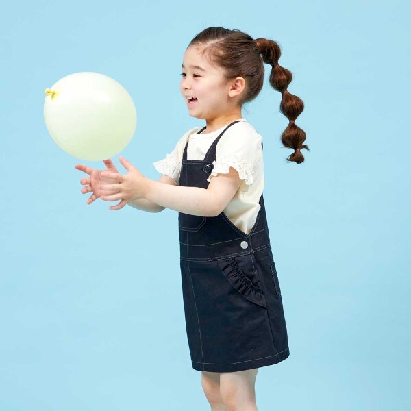 Johnbull（ジョンブル）の「デニムジャンパースカート（デニム