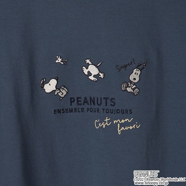 【抗菌防臭】【PEANUTSコラボ】シャツレイヤード風パーカ