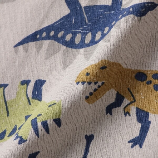 恐竜柄前後切替半袖Tシャツ