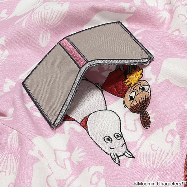 MOOMIN/総柄長袖Tシャツ(80cm モデレート ピンク): キッズ