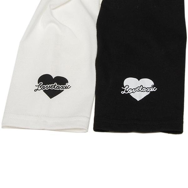 ハートチョーカー肩開きTシャツ