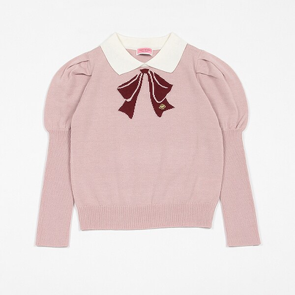 インファント・トドラー 衿つきボウセーター(SS(90-100cm) ピンク