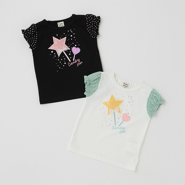 星アップリケTシャツ