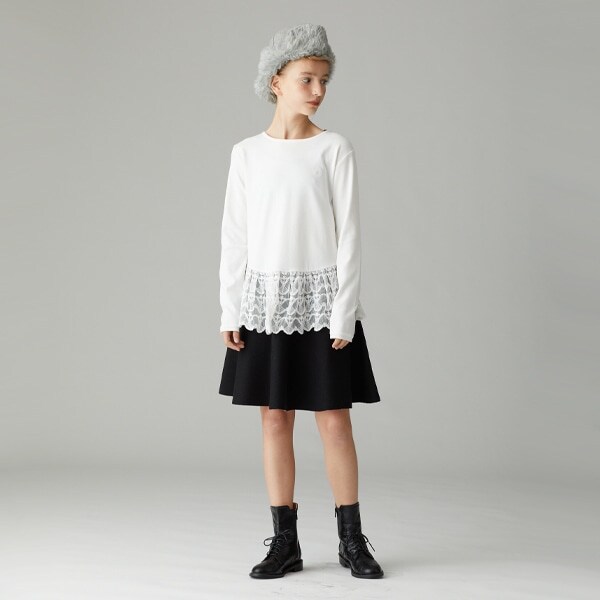 NARUMIYA ONLINE｜ナルミヤ オンラインの公式通販サイト【AMI】 リバーシブルニットミニスカート(M(150) 黒): ジュニア