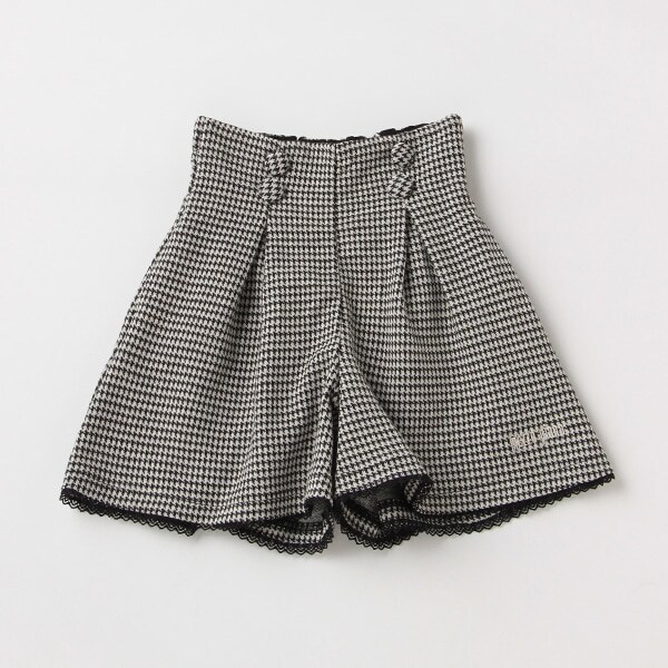 Narumiya Online ナルミヤ オンラインの公式通販サイト千鳥ハイウエストキュロットスカート 100cm 黒 キッズ