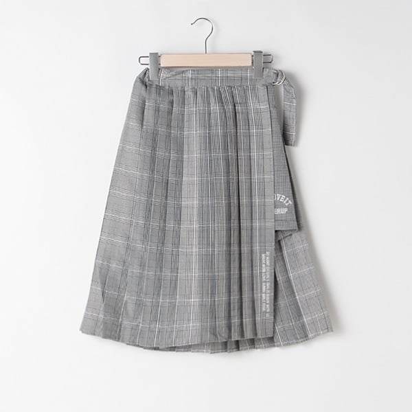 Narumiya Online ナルミヤ オンラインの公式通販サイトパンツつきチェックプリーツラップスカート 1 茶 ジュニア