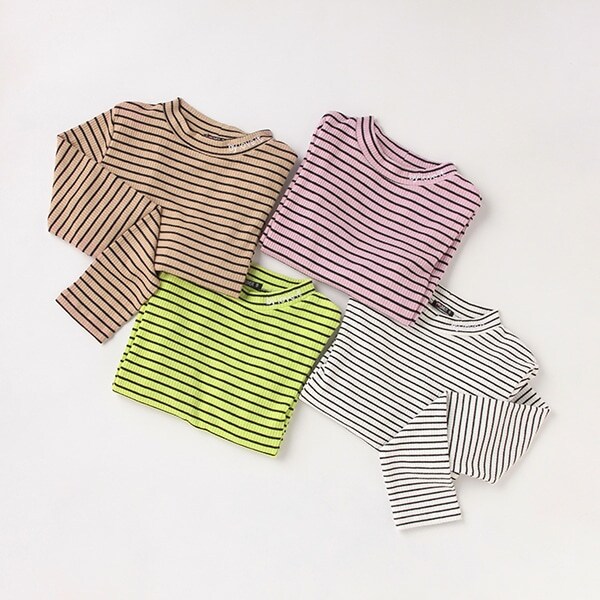 Narumiya Online ナルミヤ オンラインの公式通販サイトテレコボーダー長袖tシャツ 1cm 黄 ジュニア