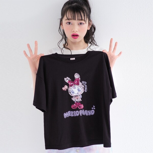 メゾピアノ160二枚まとめメゾピアノ　L 160 パフスリーブ　白　ベリエちゃん　Tシャツ