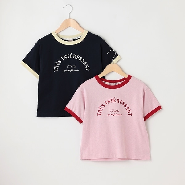 リンガー半袖チビTシャツ(S(140) 紺): ジュニア - ナルミヤ オンライン