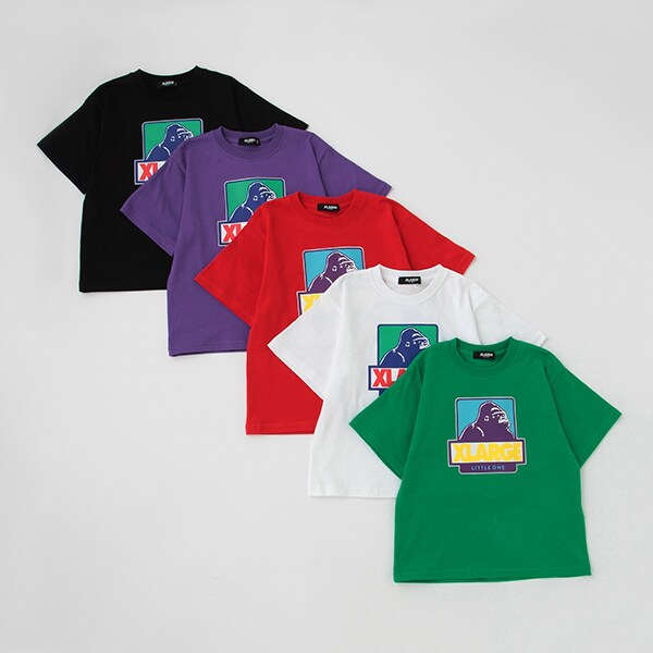 配色ボックスゴリラ半袖Tシャツ