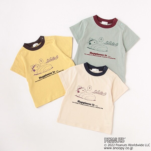 【PEANUTS】SNOOPY Happiness isプリントTシャツ