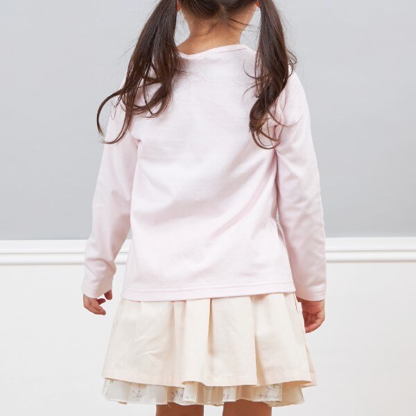 袖2段フリルTシャツ(80~130cm)