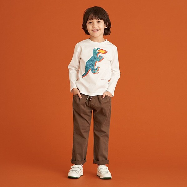 NARUMIYA ONLINE｜ナルミヤ オンラインの公式通販サイトキッズ ビッグディノ長袖Tシャツ(110cm グレー): キッズ