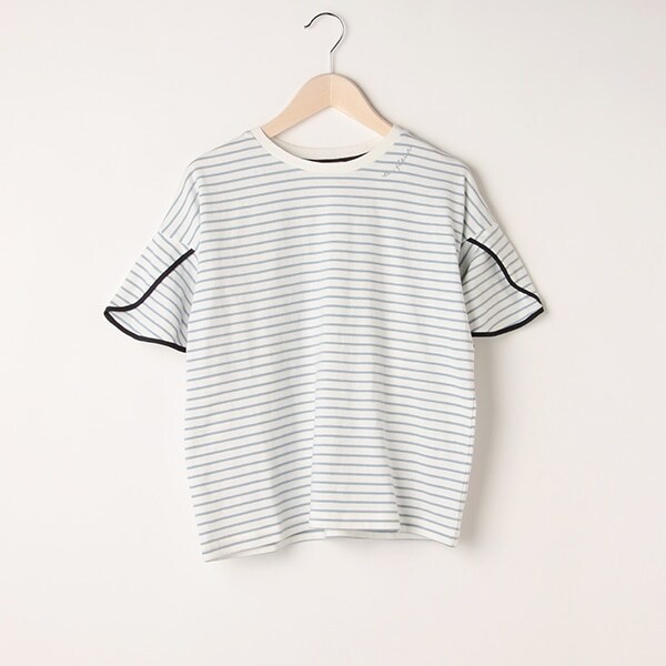 パイピングフレアスリーブTシャツ