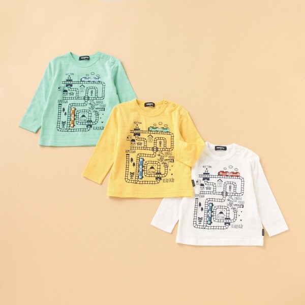 抗菌防臭 電車マップTシャツ