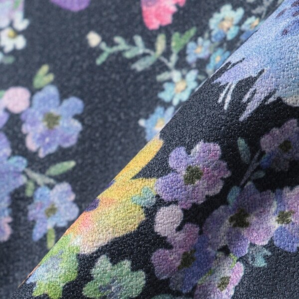 草花総柄ワンピース【日本製】(S(105) 紺): キッズ - ナルミヤ