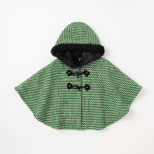 ツイードケープ(M(110-130cm) グリーン): キッズ - ナルミヤ 