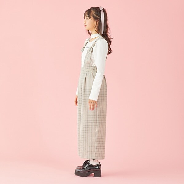 チョーカー風パフスリーブテレコTシャツ