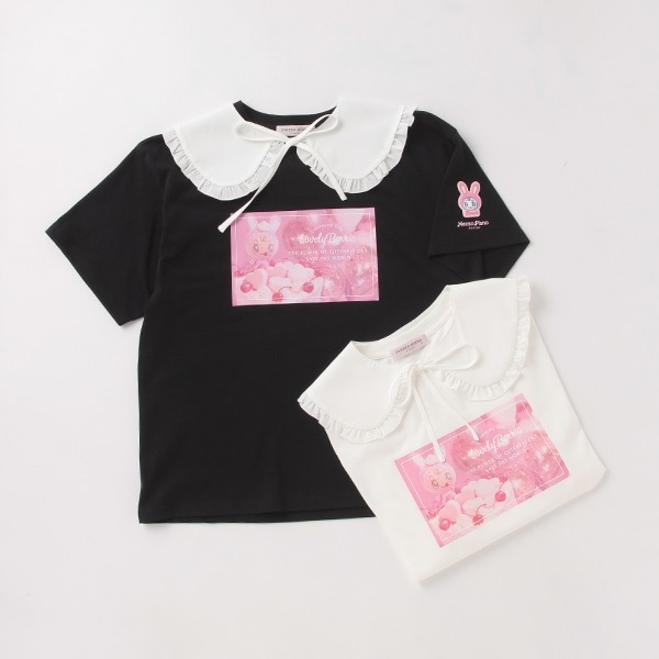 抗菌防臭】ベリエちゃんビッグカラー半袖Tシャツ(M(150) 黒): ジュニア