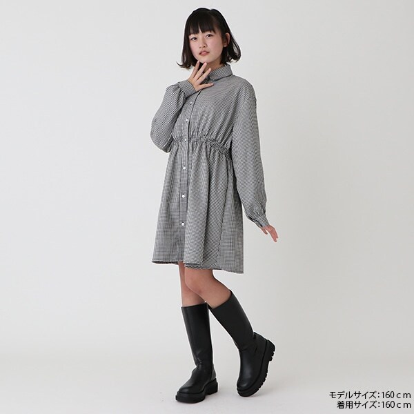 チェックシャツワンピース