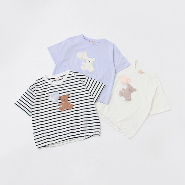 リンク】くまモチーフ半袖Tシャツ(140cm ライト ブルー): ジュニア ナルミヤ オンライン公式サイト