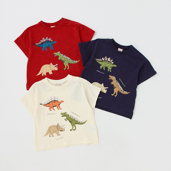 恐竜スパンコール半袖Tシャツ