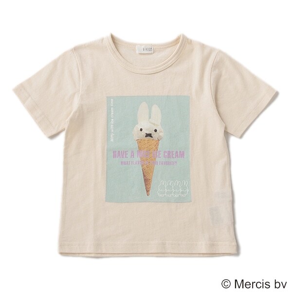 【ミッフィー】 アイスクリームお顔プリントTシャツ