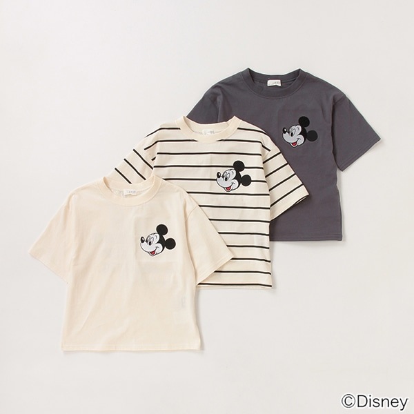 【DISNEY】 ミッキーマウスデザイン ビッグシルエットTシャツ
