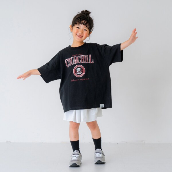 アソートカレッジロゴ半袖Tシャツ(100cm 黒): キッズ - ナルミヤ