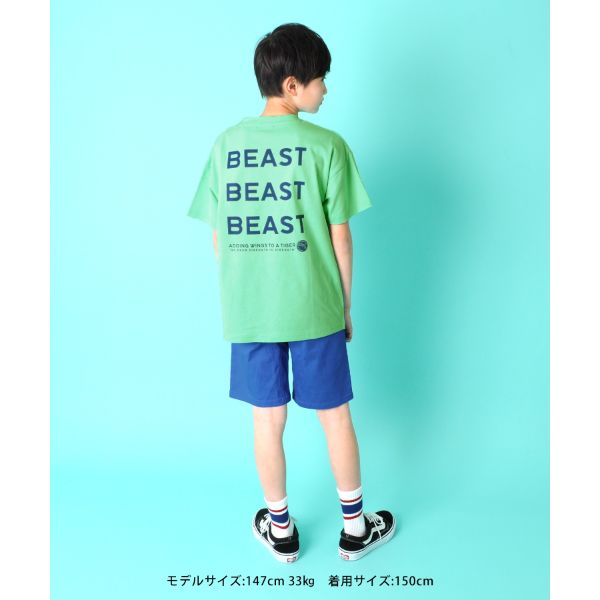 天竺・ドロップショルダーアソートプリント半袖Tシャツ