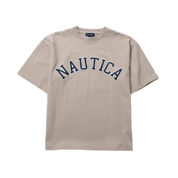 【NAUTICA】フロントロゴアップリケ刺繍ビッグ半袖Tシャツ