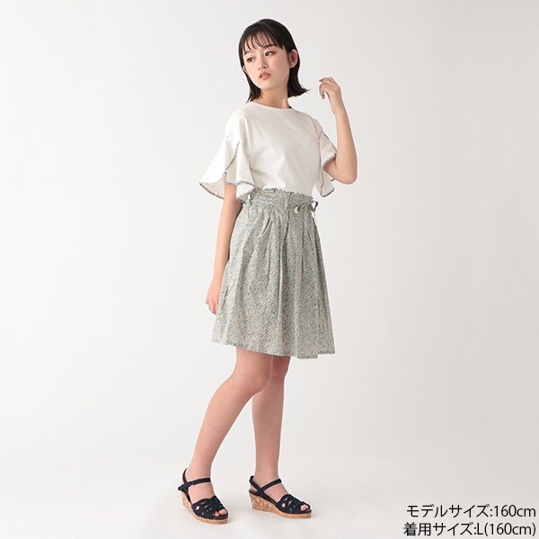 パイピングフレアスリーブTシャツ