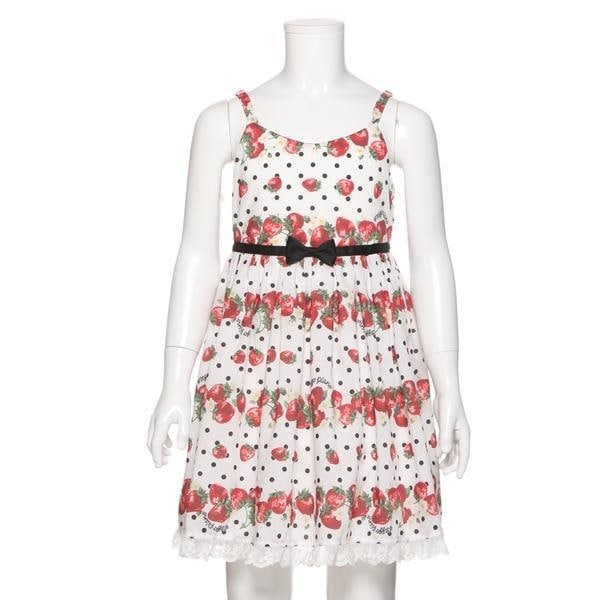 Narumiya Online ナルミヤ オンラインの公式通販サイト苺キャミソールワンピース 90 白 キッズ