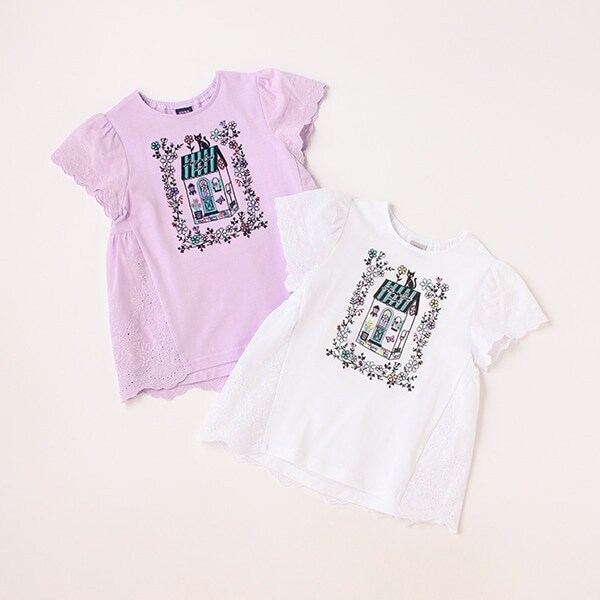 キッズサイズ】家刺しゅう半袖Tシャツ(100cm 白): キッズ - ナルミヤ 