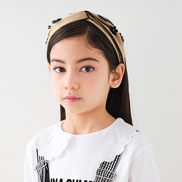 Narumiya Online ナルミヤ オンラインの公式通販サイト花モチーフつきねじりヘアバンド F ベージュ キッズ