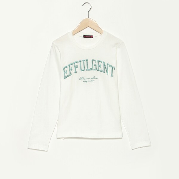 カレッジ刺しゅうロゴ長袖Tシャツ