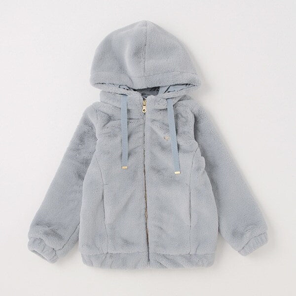 インファント・トドラー フェイクファーパーカ(90cm シルバー グレー  