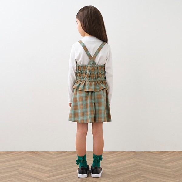 チェックビスチェ+ショートパンツ+インナーセット