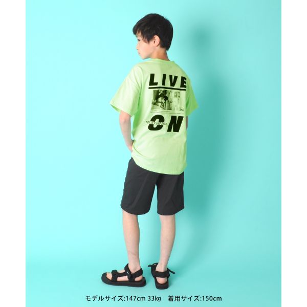 天竺・ドロップショルダーアソートプリント半袖Tシャツ