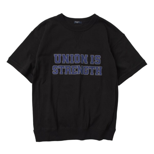 USAコットン・スウェットライクカレッジロゴプリント半袖Tシャツ USAコットン・スウェットライクカレッジロゴプリント半袖Tシャツ