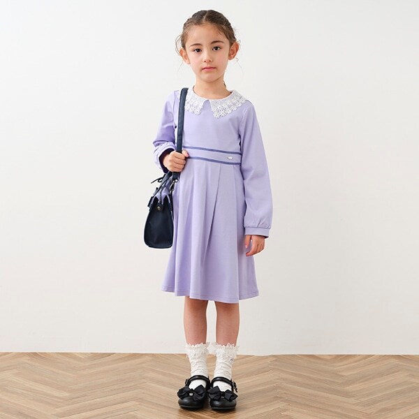 新しい到着 ANNA SUI mini 衿レース長袖ワンピース kids-nurie.com