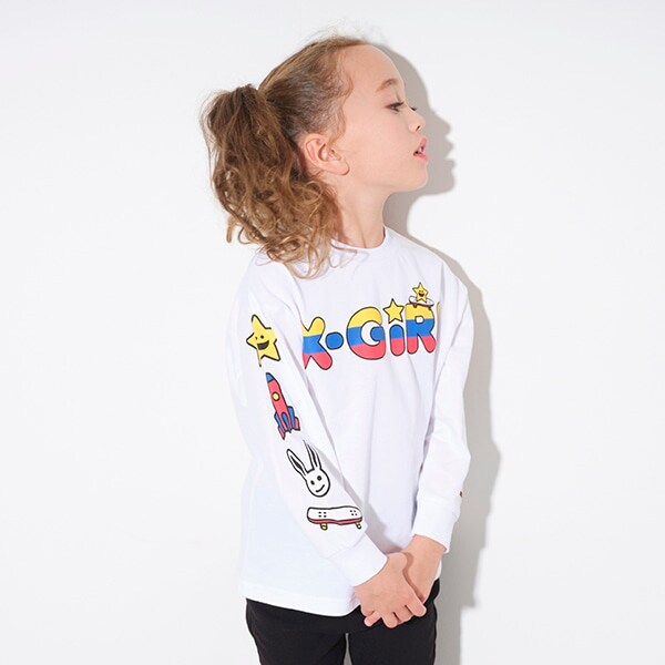 【WEB限定】袖プリント長袖Tシャツ