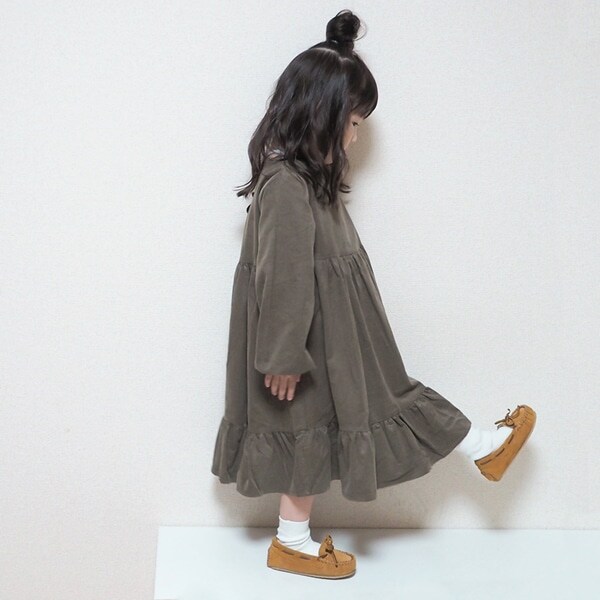 Narumiya Online ナルミヤ オンラインの公式通販サイトコーデュロイ裾フリルワンピース 100 ベージュ キッズ