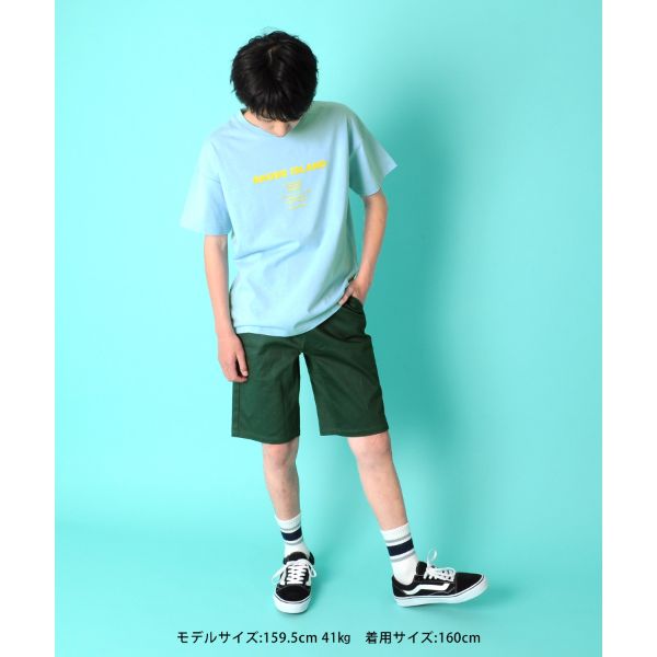 天竺・ドロップショルダーアソートプリント半袖Tシャツ