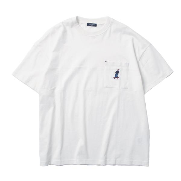STREET】スケーター刺繍ビッグ半袖Tシャツ(140 グリーン