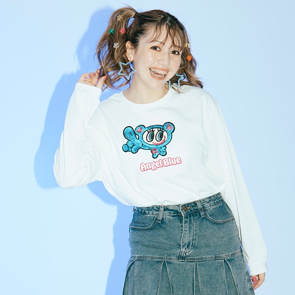 ナカムラくんスパンコールTシャツ(F 白): ジュニア - ナルミヤ